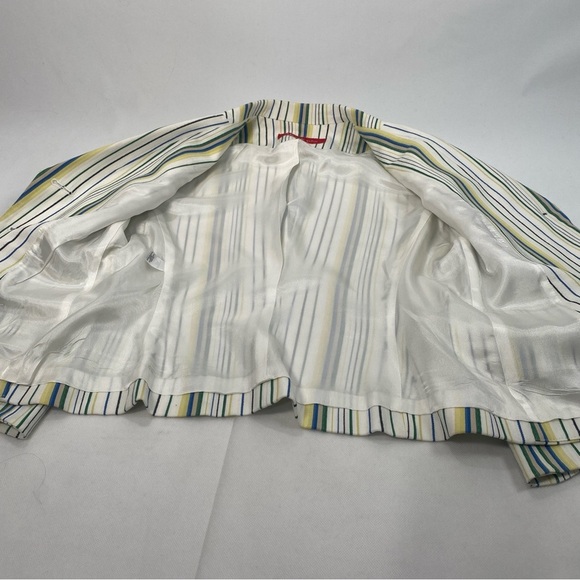 Ann Klein Vintage Striped Button Blazer Size S - Picture 9 of 10